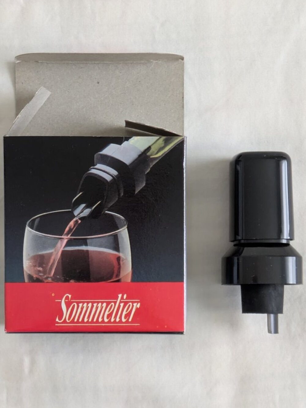 Sommelier Vintage Wine Server & Airtight Cover - New Old Stock (NOS)